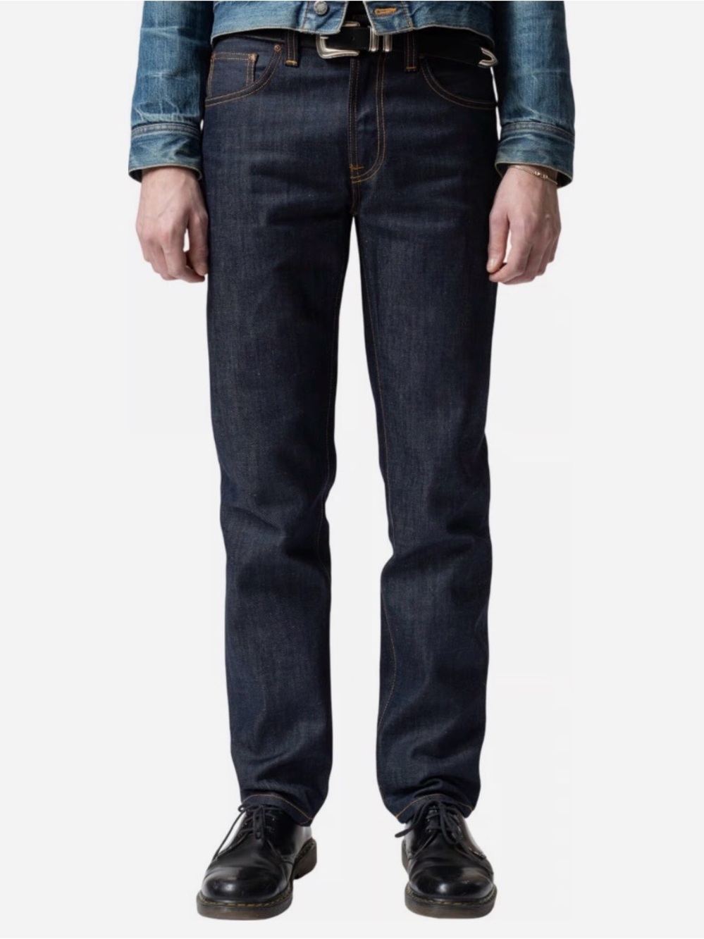 Nudie Jeans Gritty Jackson Jeans Button Fly Organic 34x34